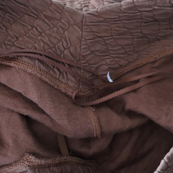 Lululemon Rippled Brown Sz 8 V-Neck Oversized High/Low Cotton Pullover Sweater - Picture 13 of 14